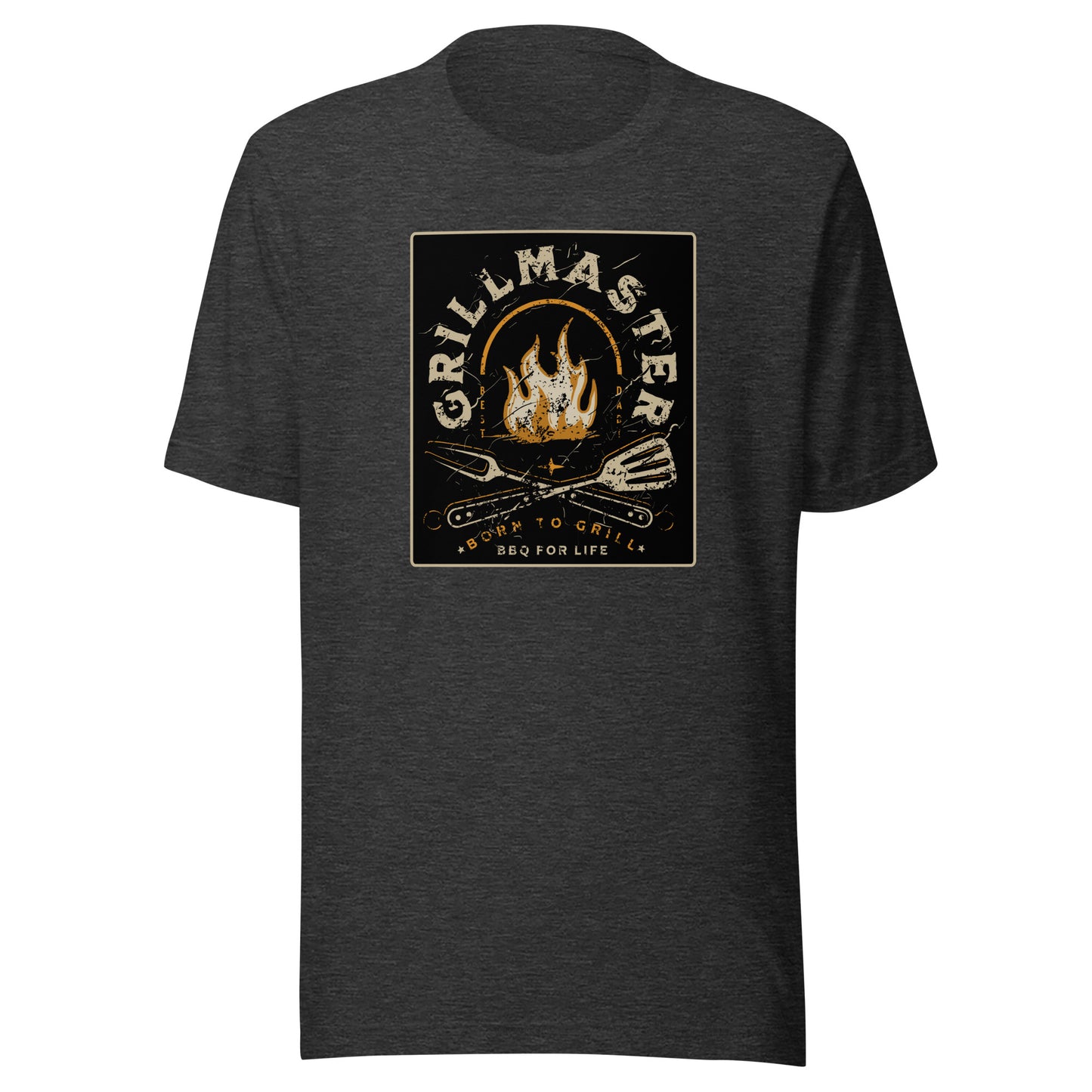 Grillmaster Shirt for Dad Dark Grey Heather