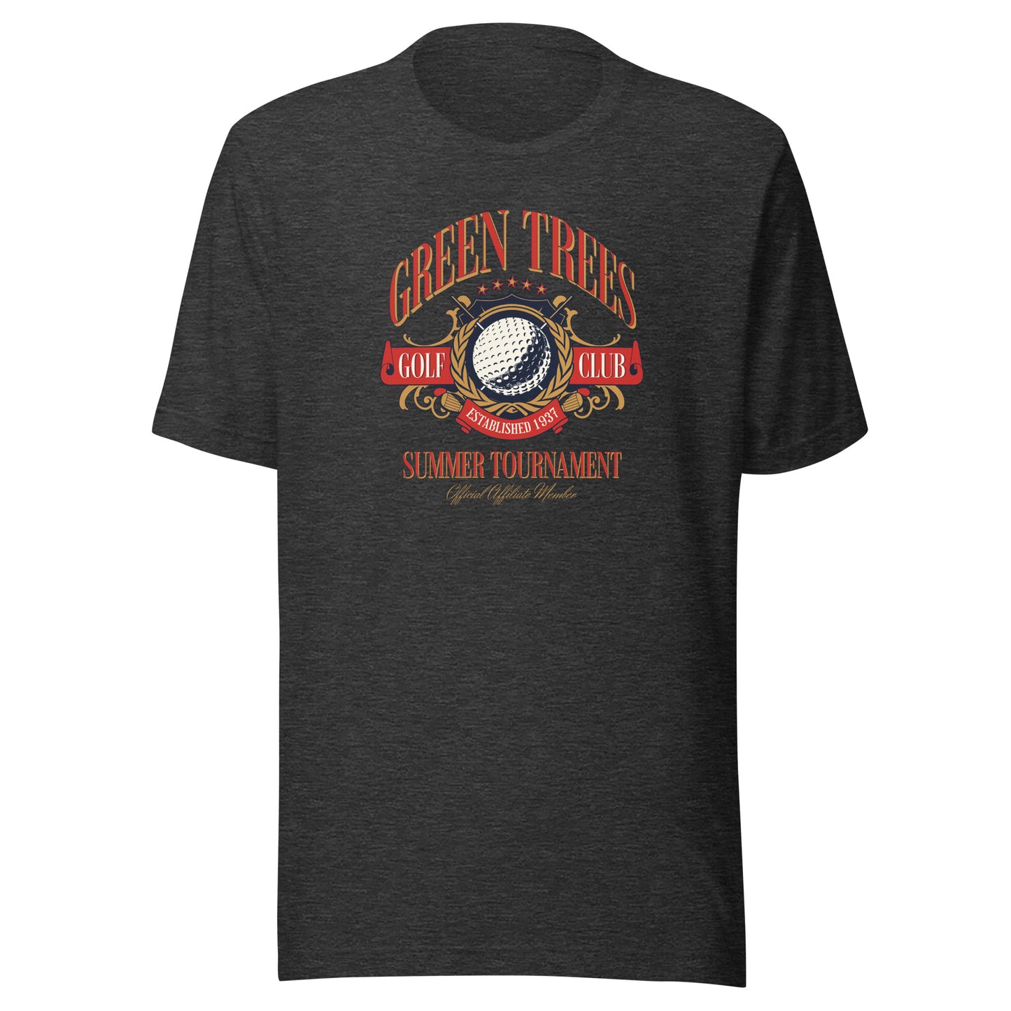 Green Trees Golf Club Shirt for Dad Dark Grey Heather