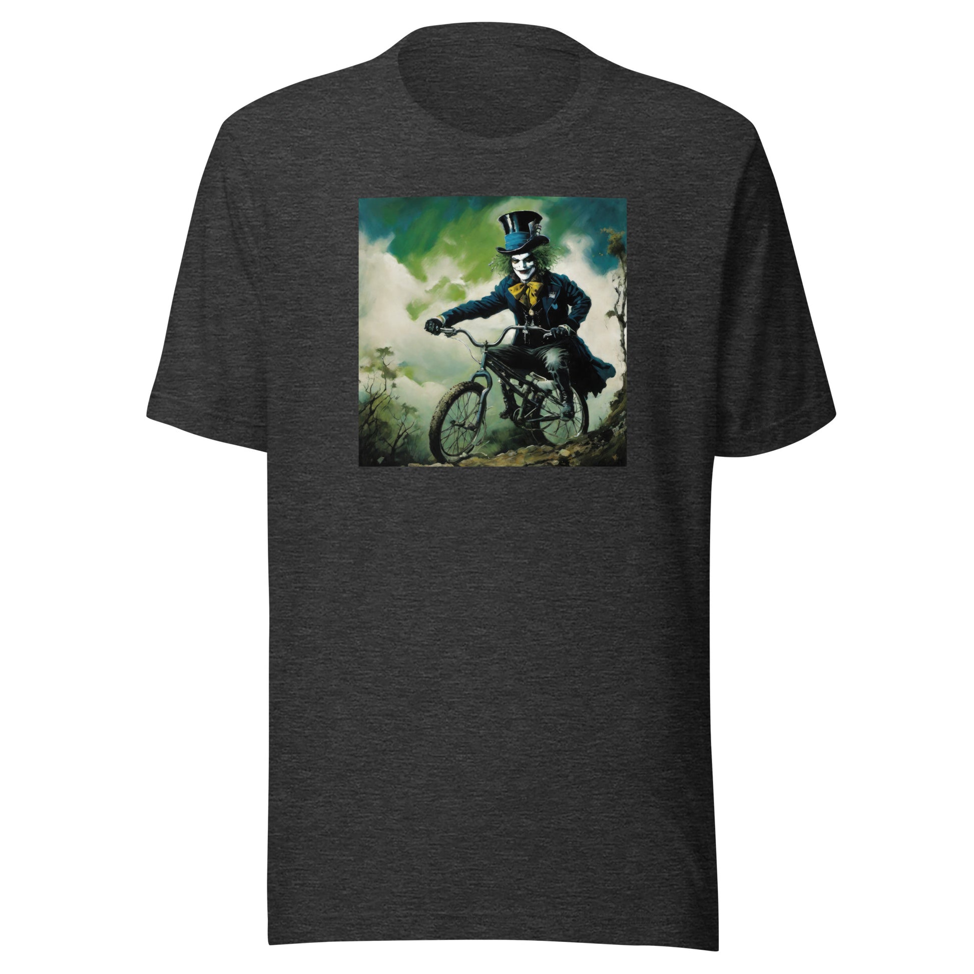 Mad Hatter Biking Men's T-Shirt Dark Grey Heather