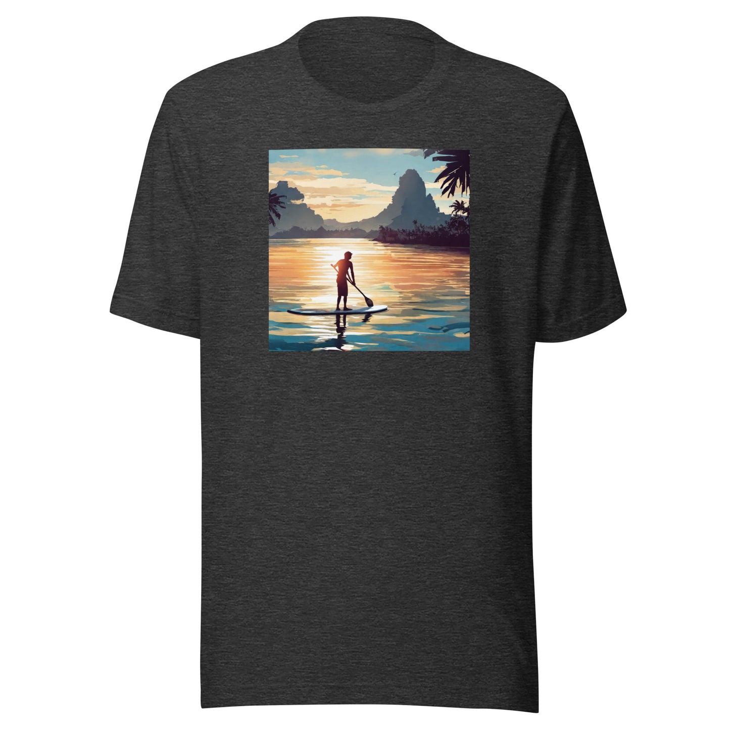 Paddleboarding Paradise Men's T-Shirt Dark Grey Heather