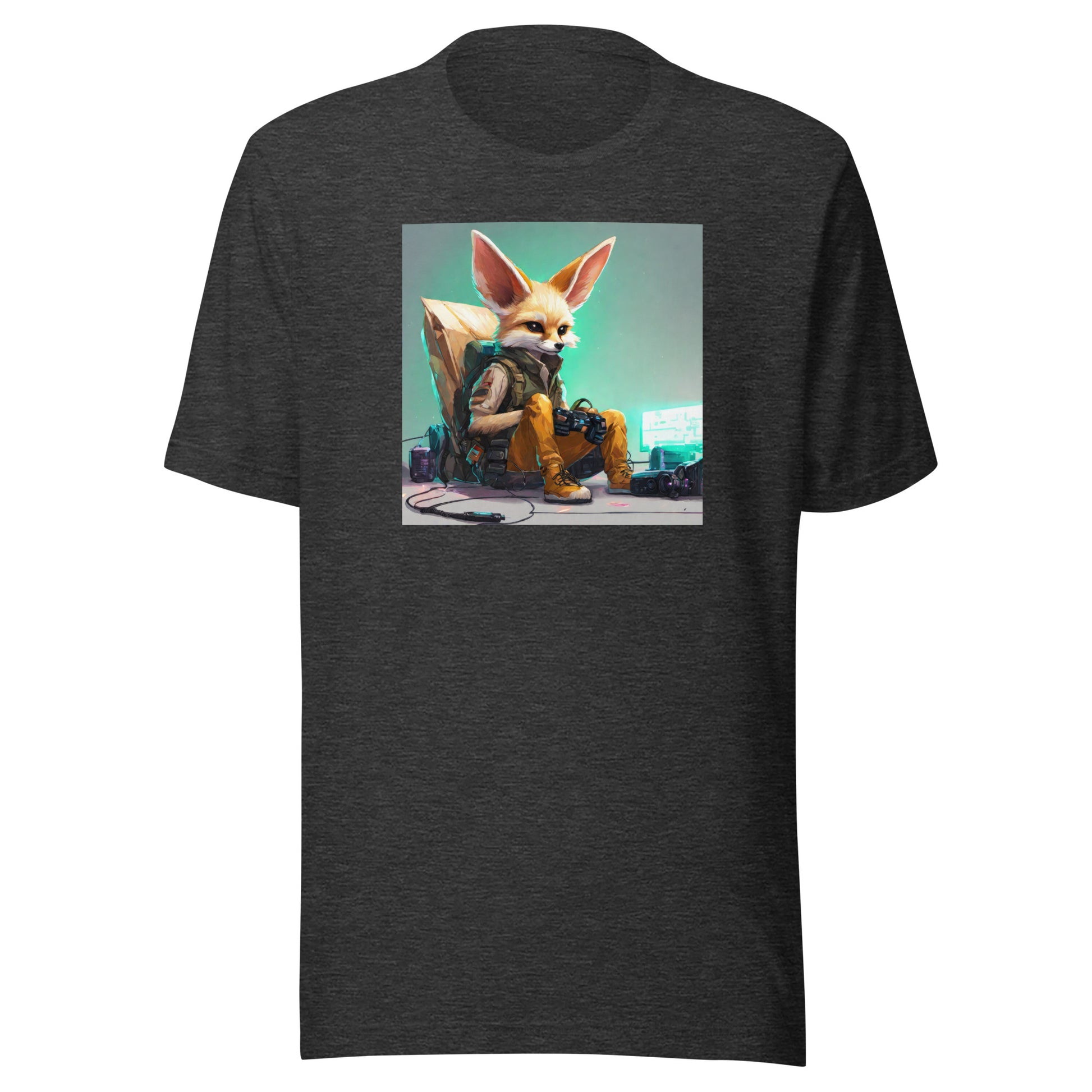 Fennec Fox Men's Gamer T-Shirt Dark Grey Heather