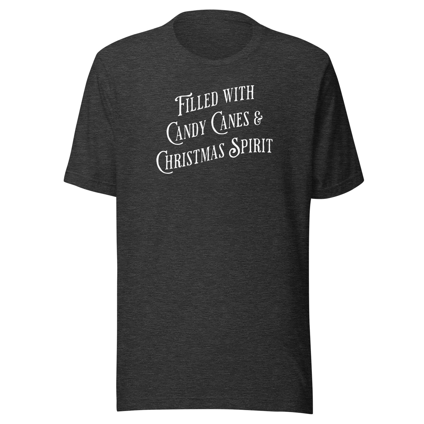 Filled with Candy Canes & Christmas Spirit Men's T-Shirt Dark Grey Heather