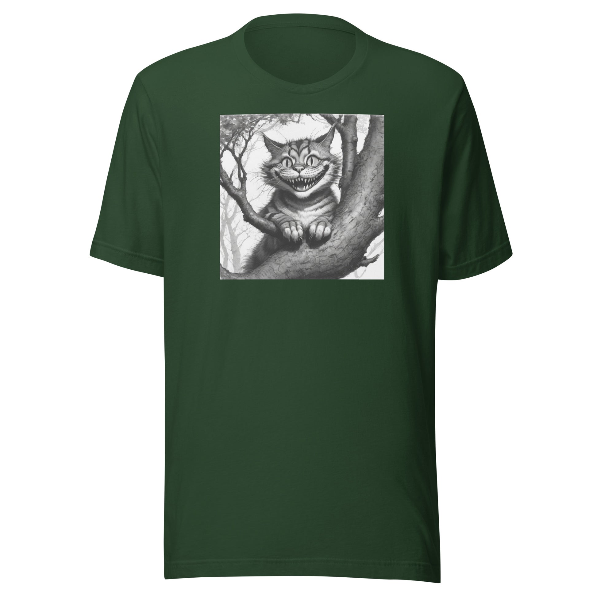 Cheshire Cat in a Tree Men's Alice in Wonderland T-Shirt Forest