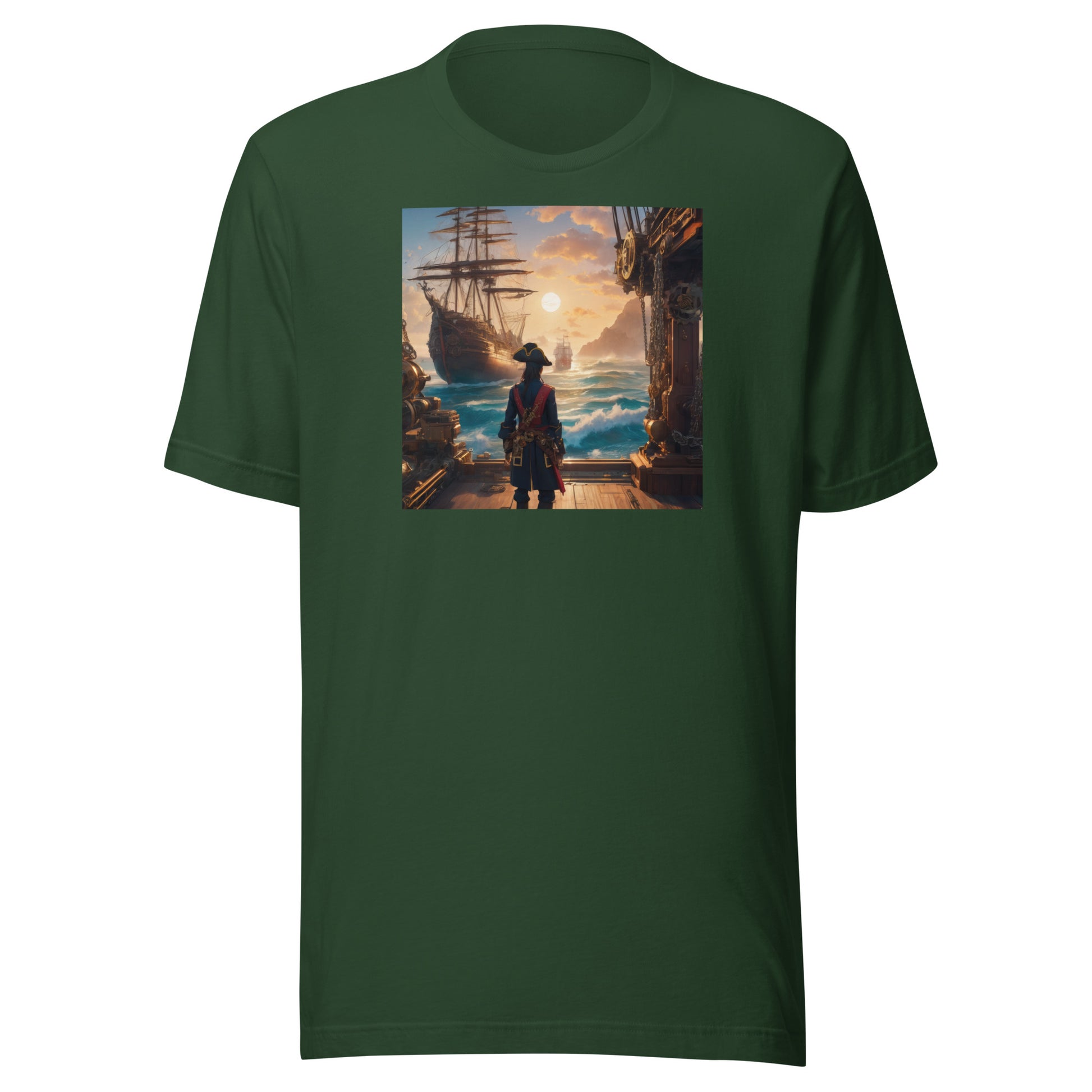 The Captain Awaits Men's Anime T-Shirt Forest