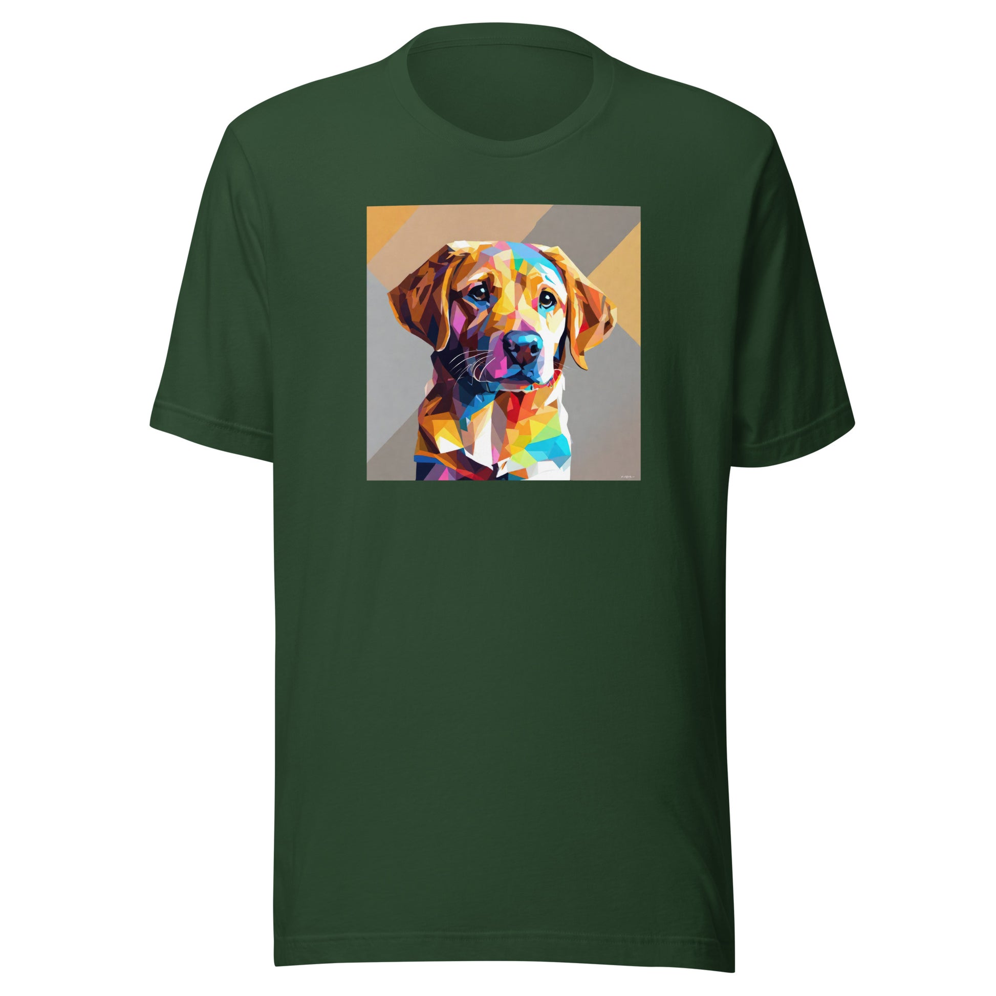 Geometric Dog Men's T-Shirt Forest