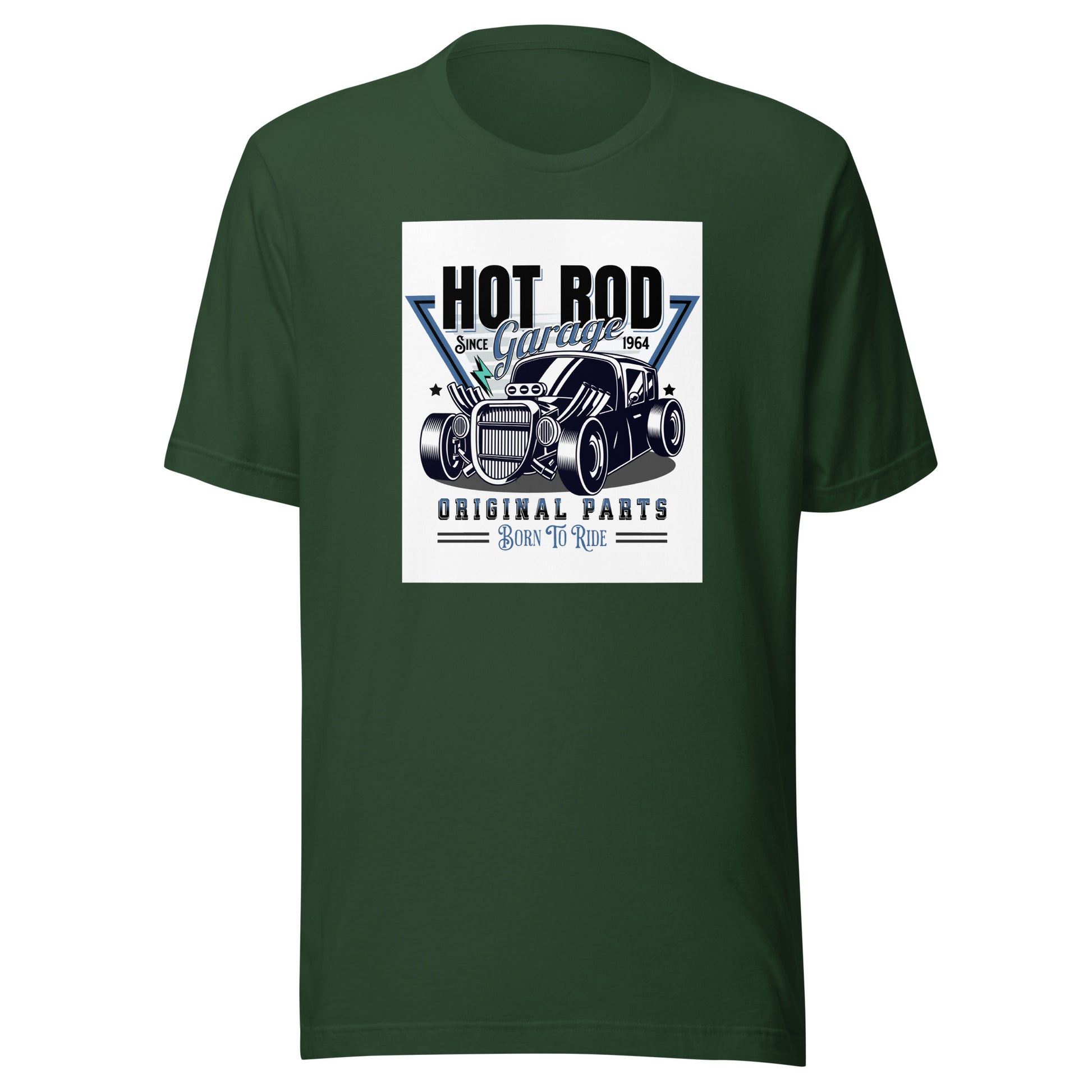 Hot Rod Garage Dad Shirt Forest