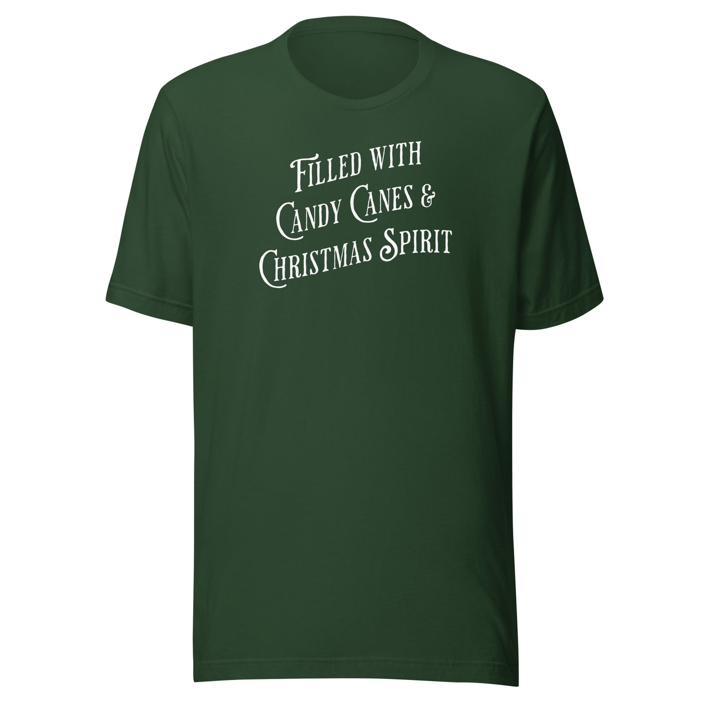 Filled with Candy Canes & Christmas Spirit Men's T-Shirt Forest