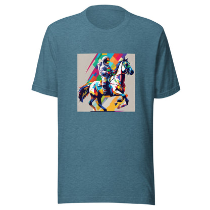 Cosmic Cowboy Men's Space T-Shirt Heather Deep Teal