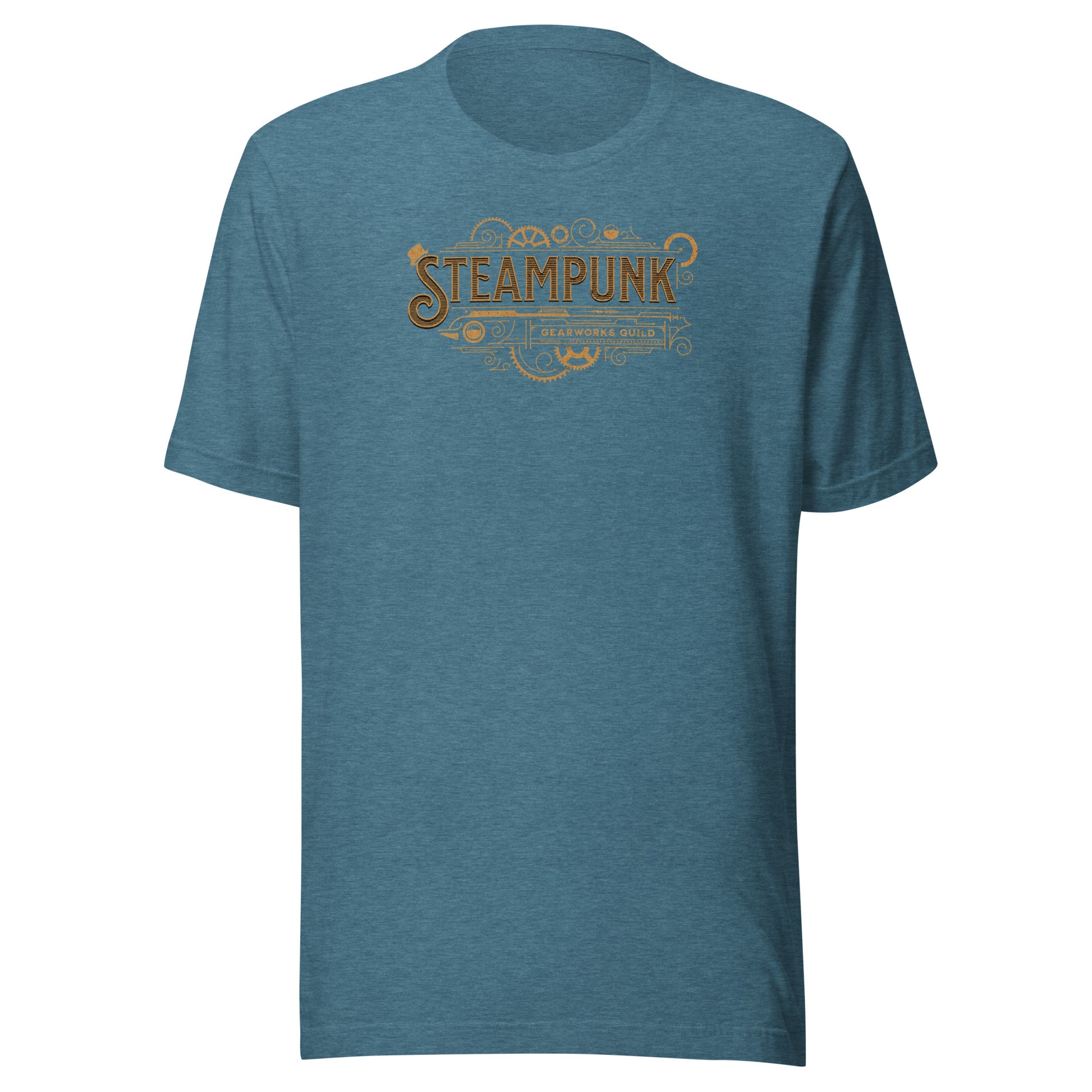 Steampunk Gearworks Guild Men's Graphic Tee Heather Deep Teal