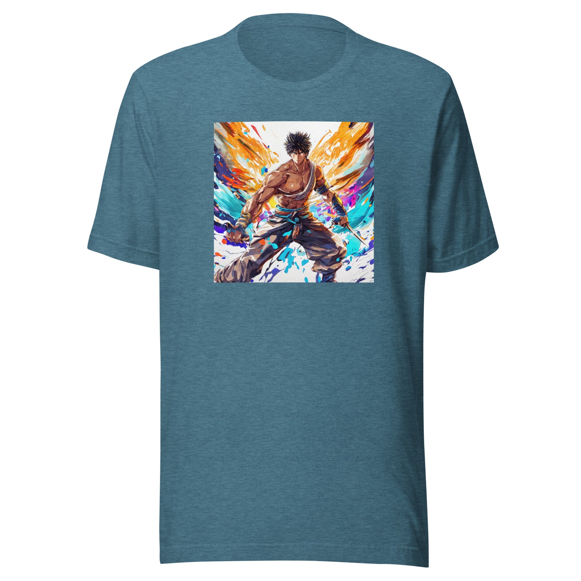 Vivid Avenger Men's Anime T-Shirt Heather Deep Teal