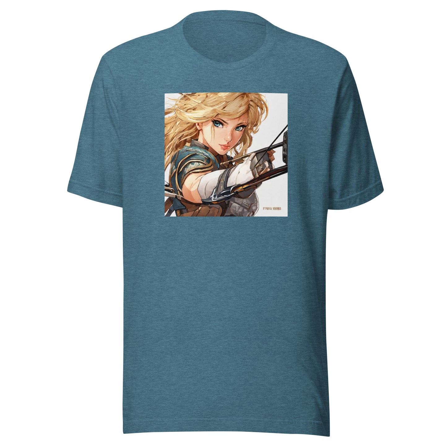 Fierce Shieldmaiden Men's Anime T-Shirt Heather Deep Teal