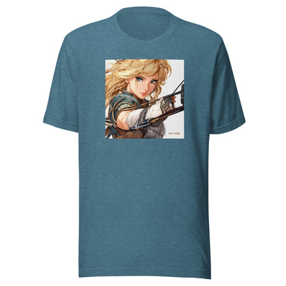 Fierce Shieldmaiden Men's Anime T-Shirt Heather Deep Teal