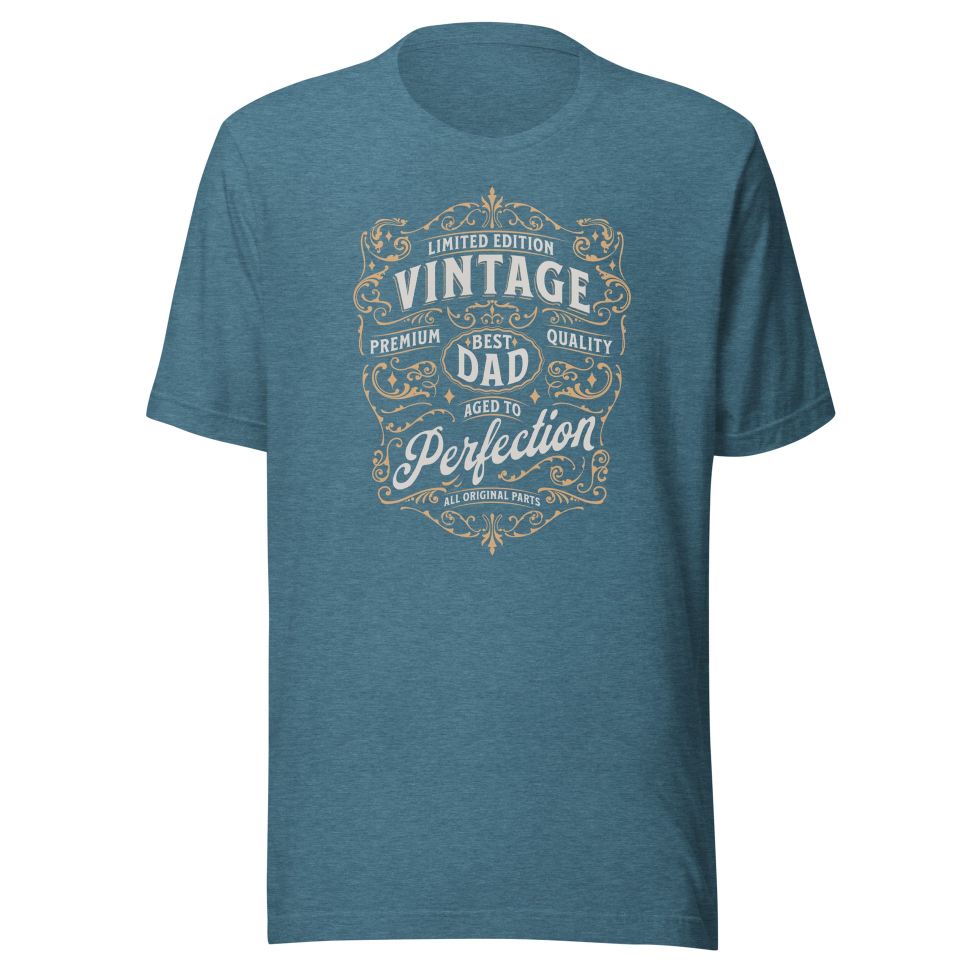 Vintage Dad Aged to Perfection T-Shirt Heather Deep Teal