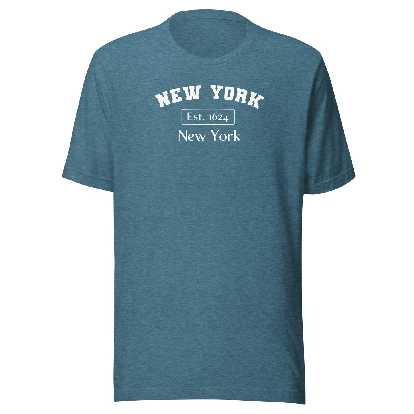 New York, New York Men's T-Shirt Heather Deep Teal