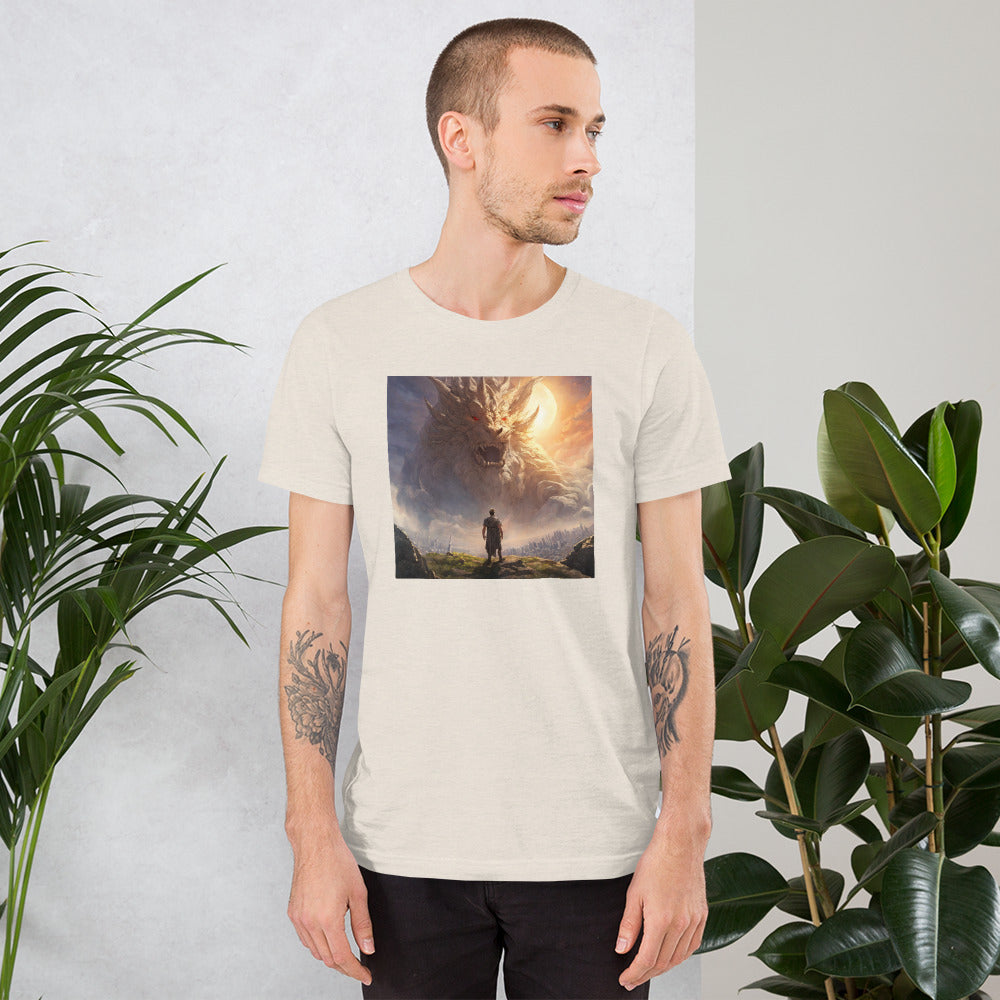 Small Warrior Facing a Giant Beast Men's T-Shirt