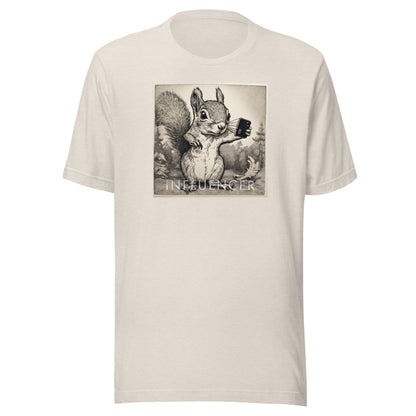 Squirrel Influencer Men's Funny T-Shirt Heather Dust