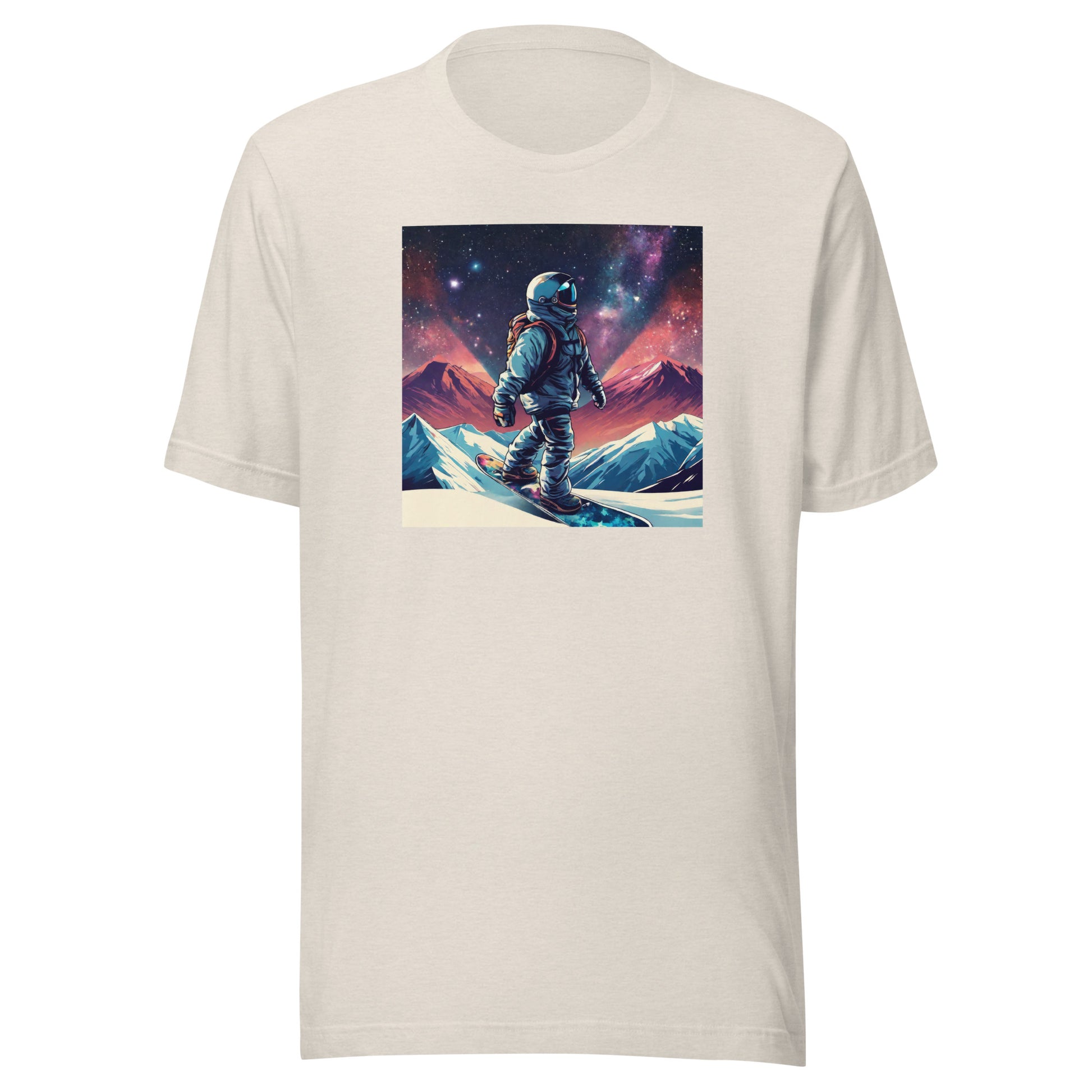 Snowboarding Astronaut Men's T-Shirt Heather Dust