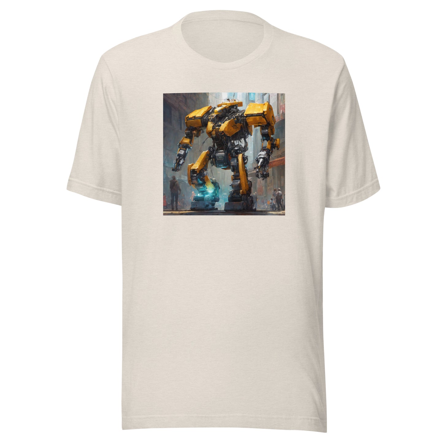 Yellow Mechanical Marvel Men's T-Shirt Heather Dust