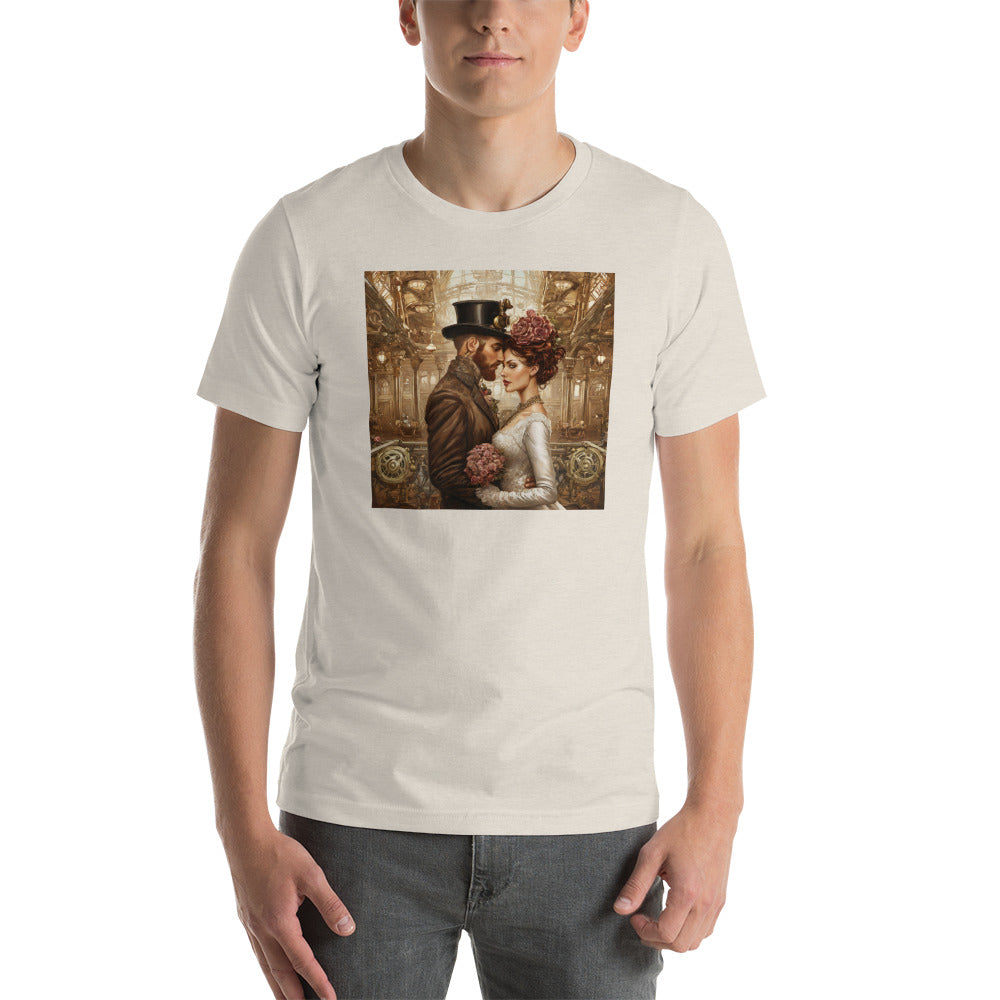 Gears & Lace Steampunk Wedding Men's T-Shirt