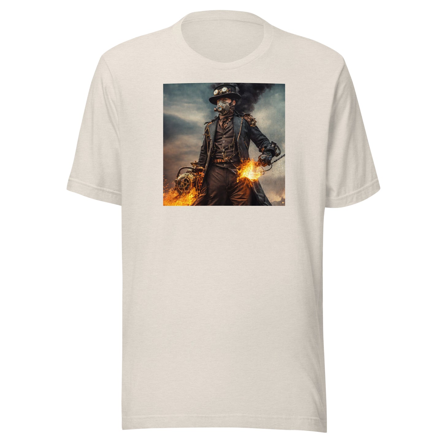 Dapper Pyro Men's Steampunk T-Shirt Heather Dust