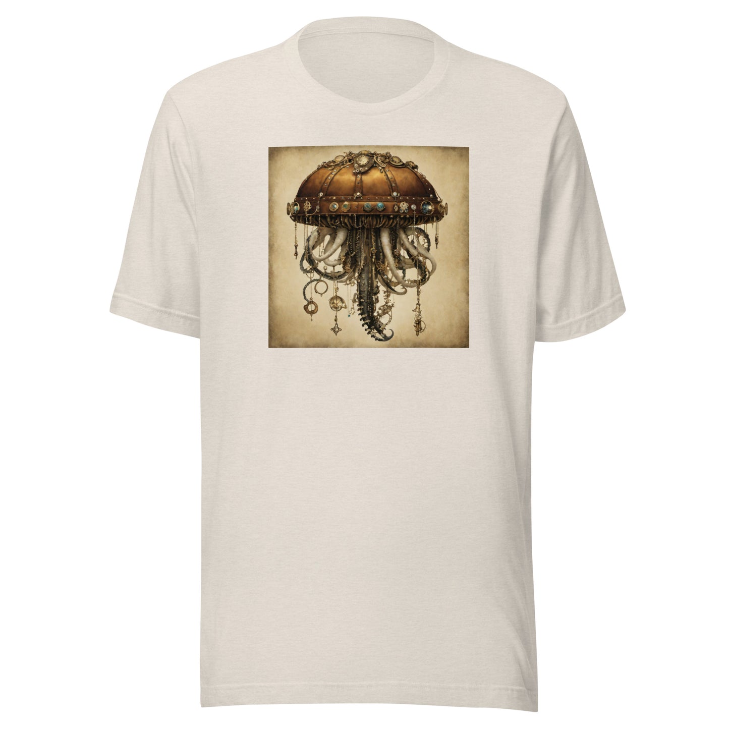 Steampunk Jellyfish Men's Graphic Tee Heather Dust