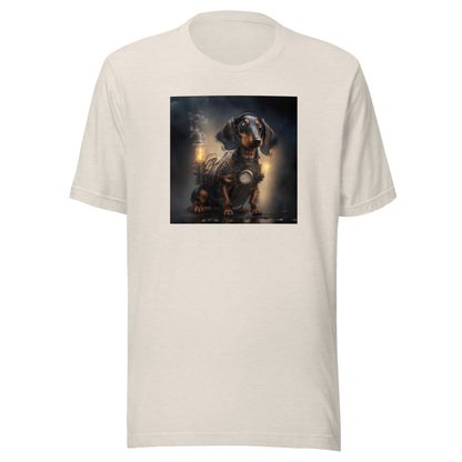 Pump Powered Pooch Men's Steampunk T-Shirt Heather Dust