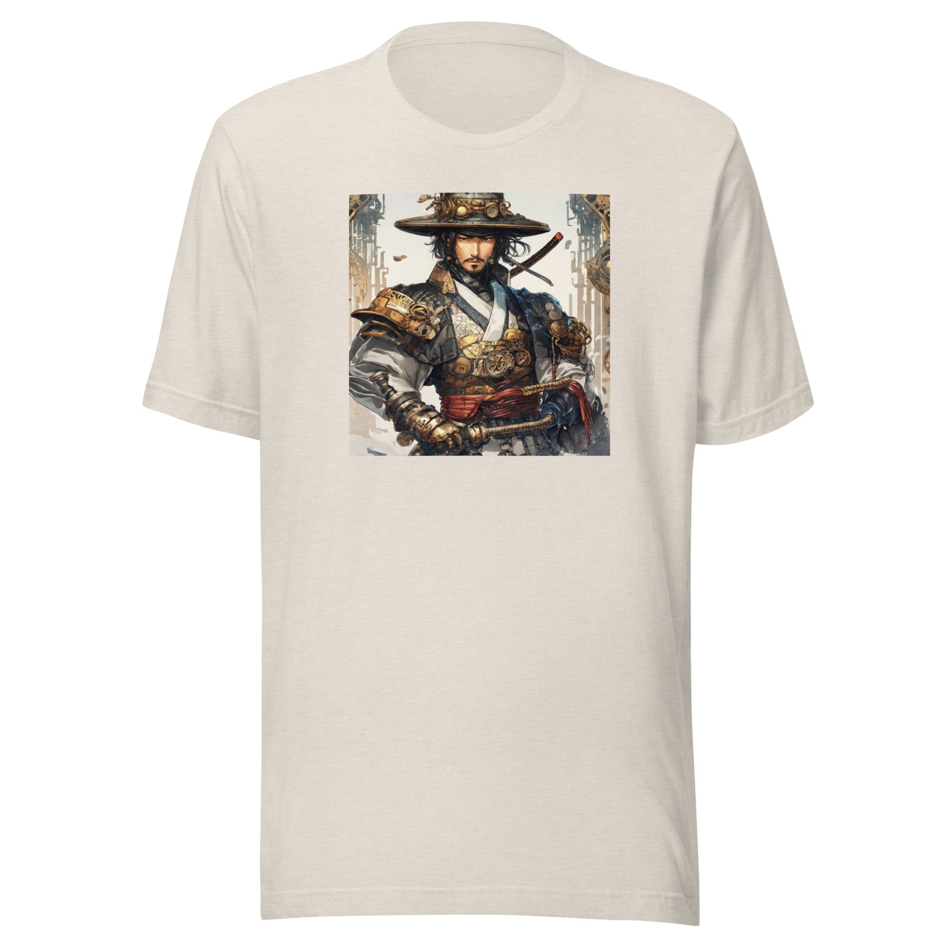 Proud Samurai Warrior Men's Anime T-Shirt Heather Dust