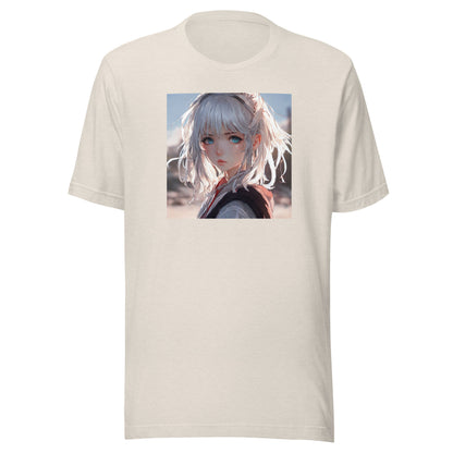 Sun-kissed Gaze Men's Anime Girl T-Shirt Heather Dust