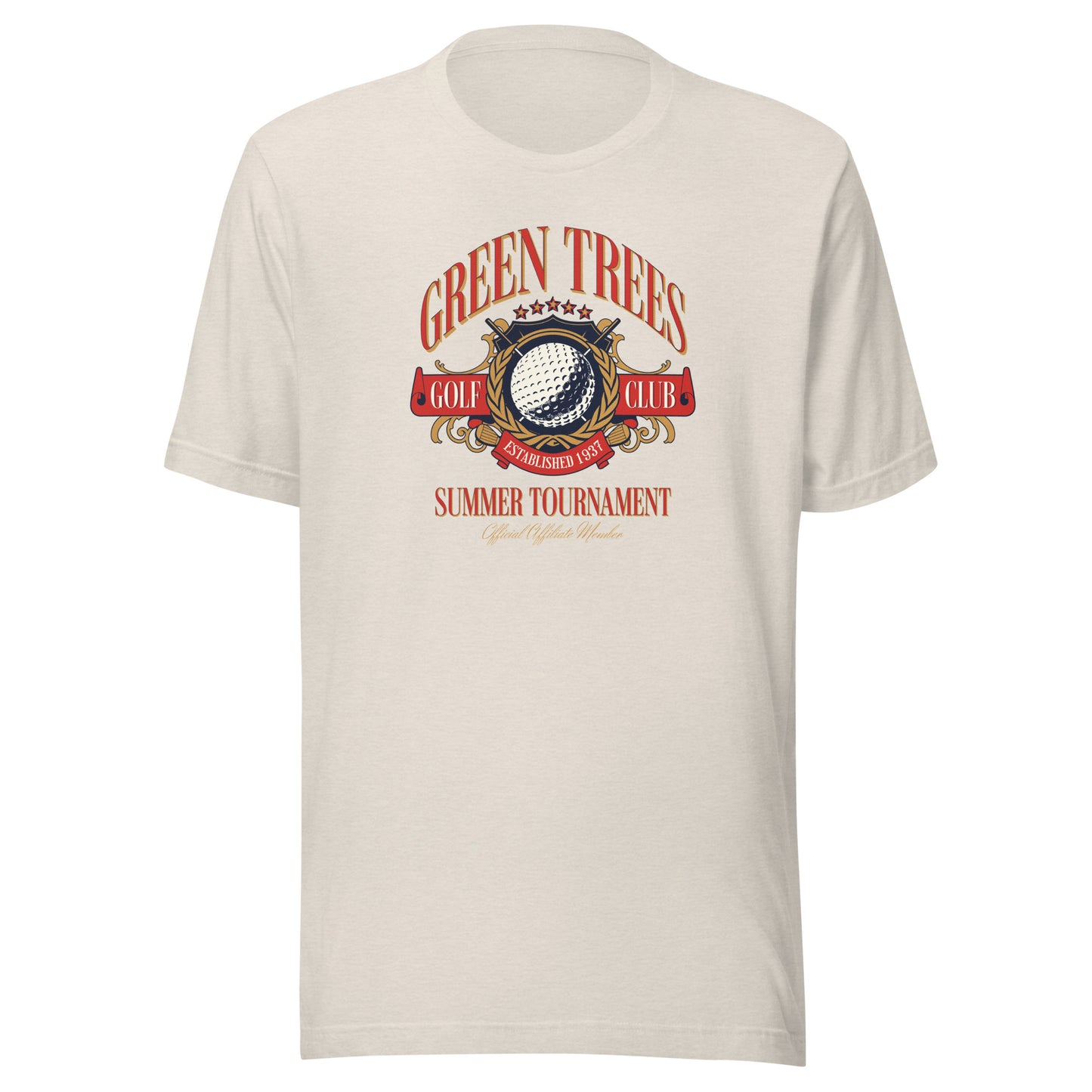 Green Trees Golf Club Shirt for Dad Heather Dust