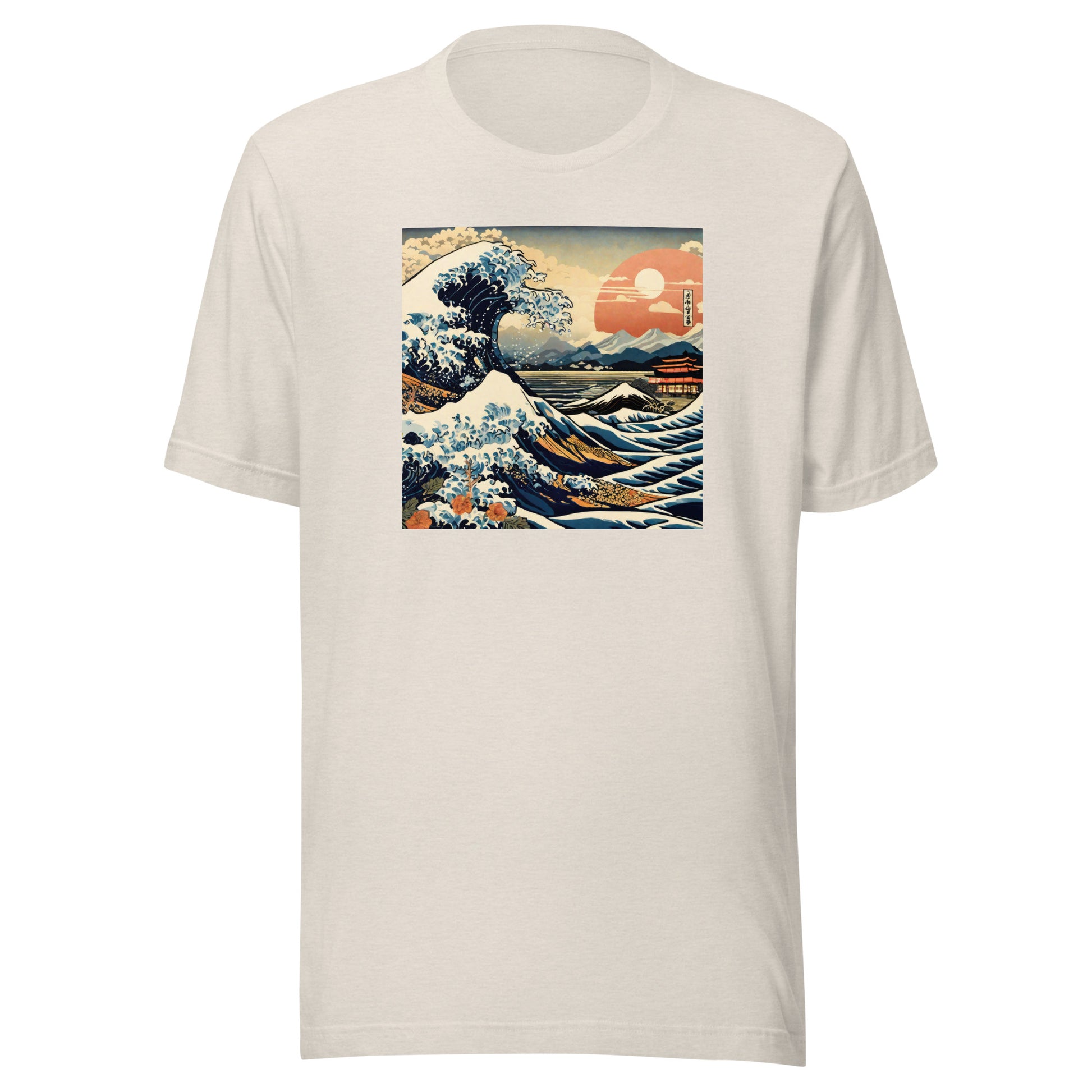 Ukiyo-e Wave Men's T-Shirt Heather Dust