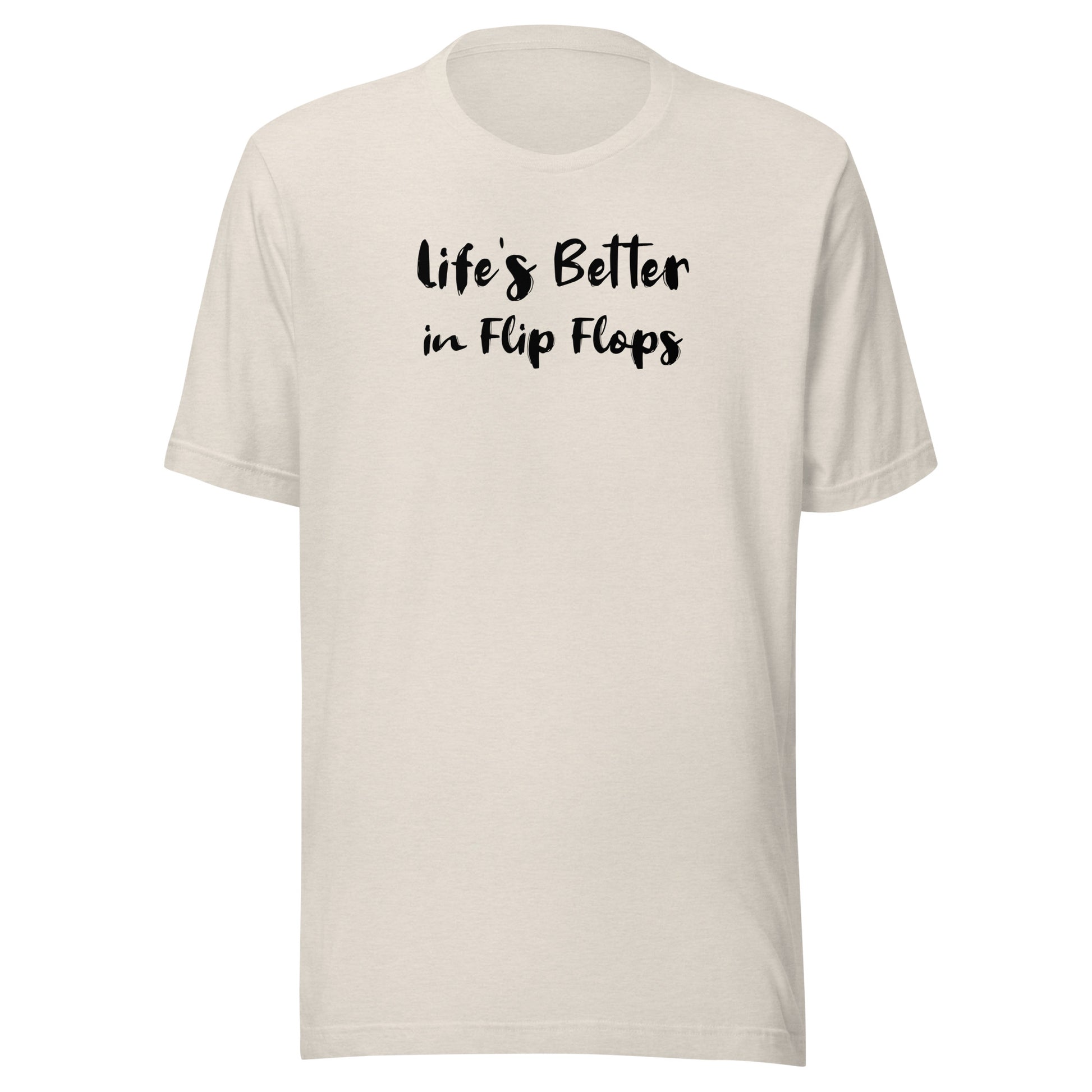 Life's Better in Flip-Flops Men's Summer T-Shirt Heather Dust