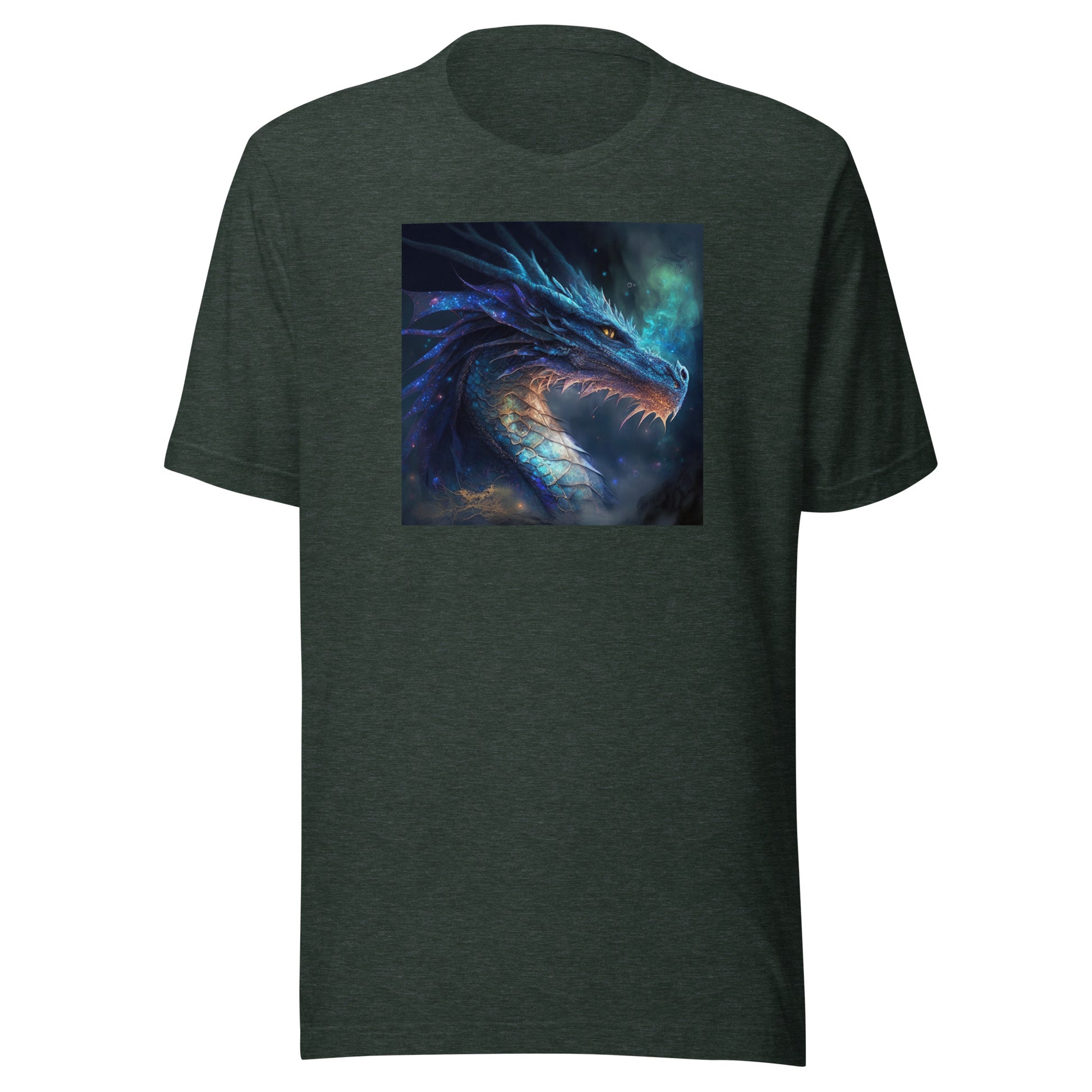 Blue Dragon Men's Fantasy T-Shirt Heather Forest