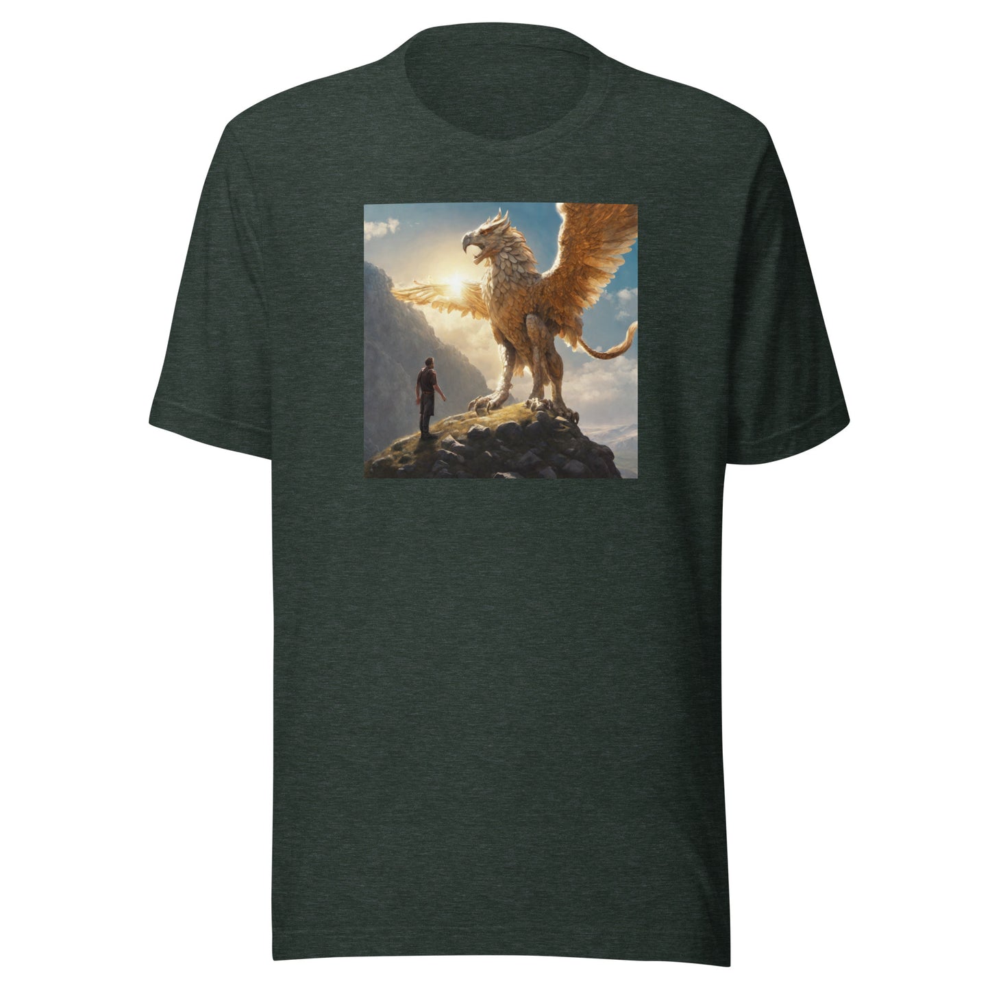 Warrior vs. Griffin Men's T-Shirt Heather Forest