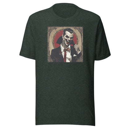 Psyched Vampire Men's Graphic Tee Heather Forest