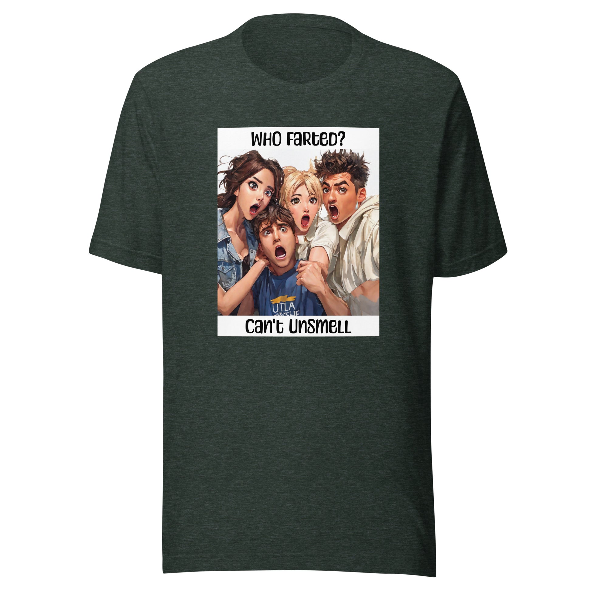 Who Farted Men's Funny T-Shirt Heather Forest