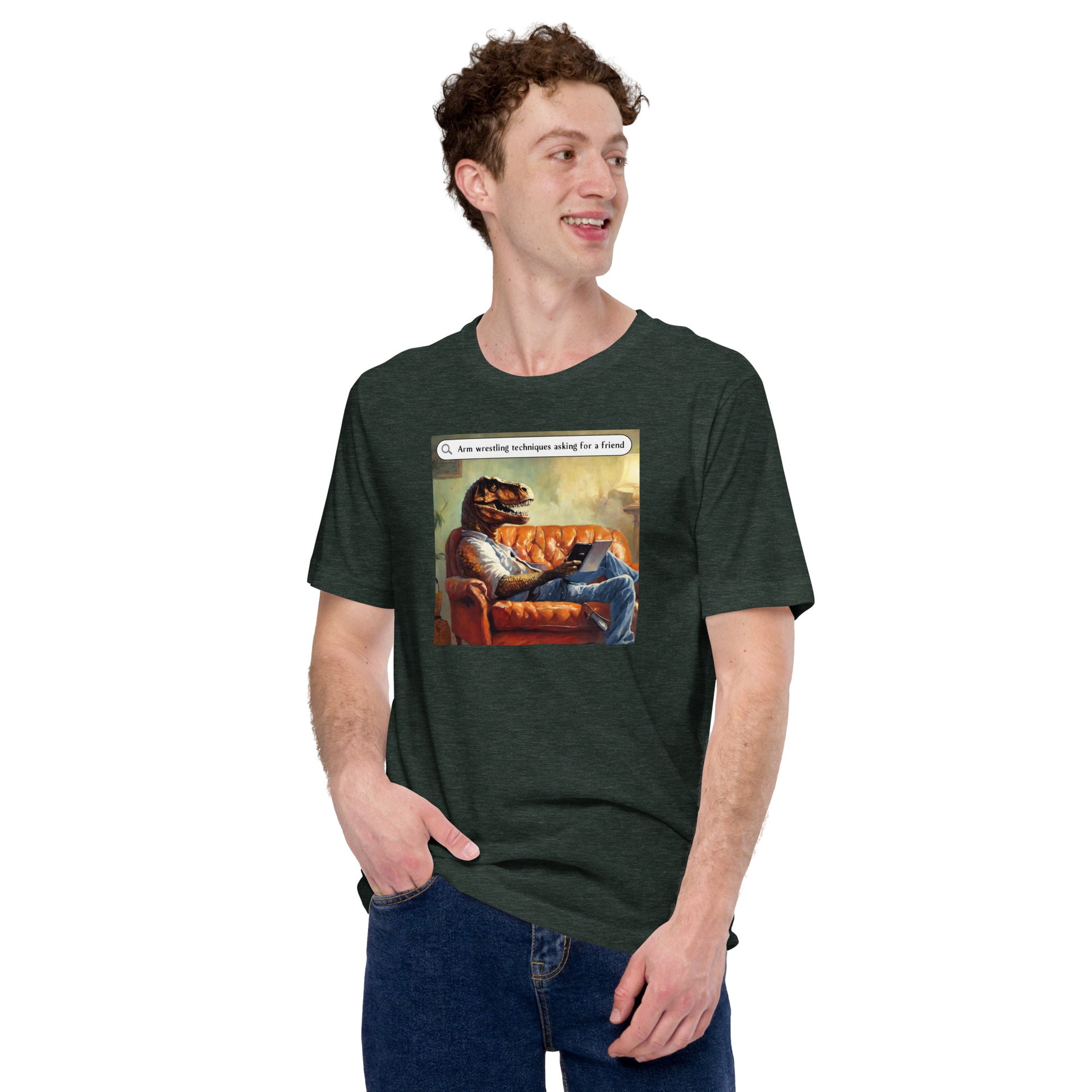 T-Rex Arm Wresting Technique Men's Funny T-Shirt