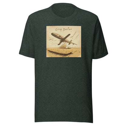 Crop Duster Men's Funny T-Shirt Heather Forest