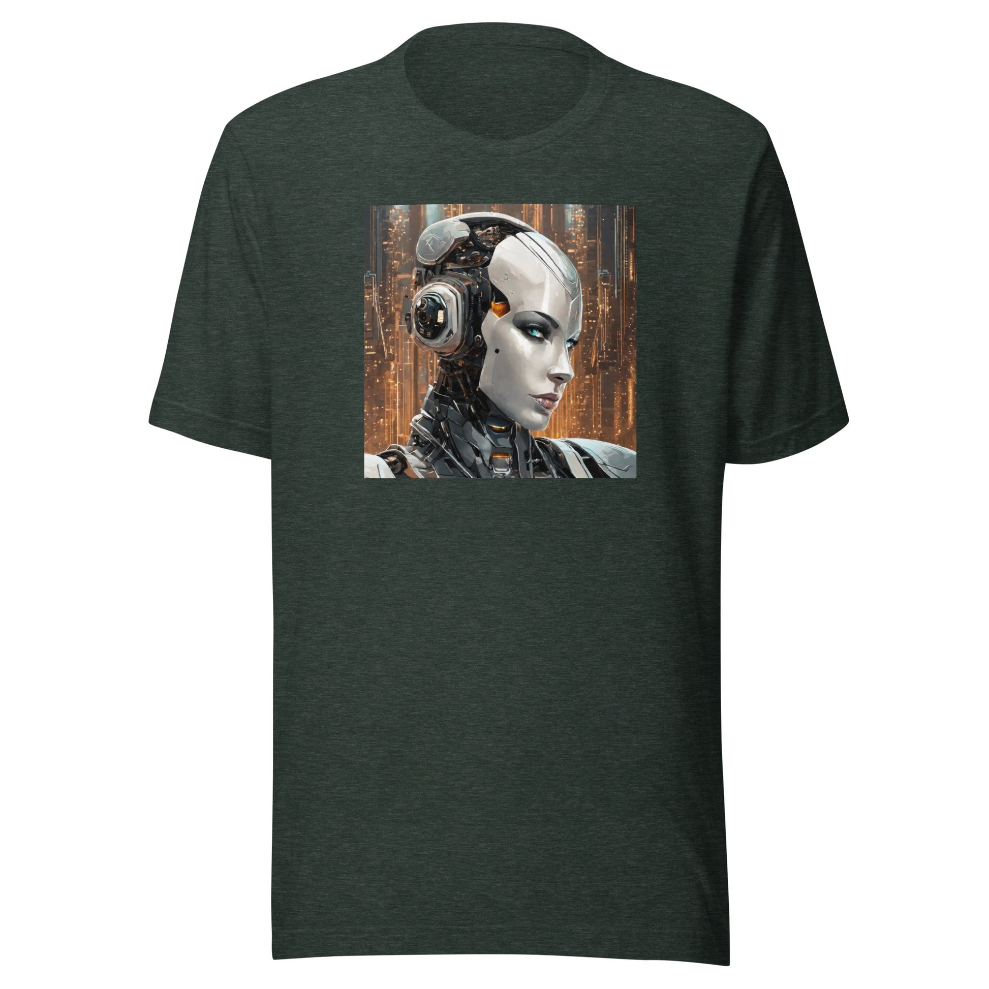 Anthropomorphic Robot Men's Sci-Fi T-Shirt Heather Forest