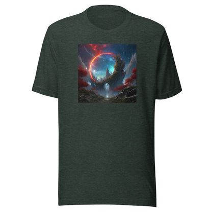 Ring of Fire Futuristic Landscape Men's Graphic Tee Heather Forest