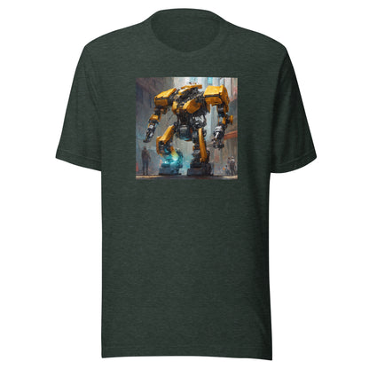 Yellow Mechanical Marvel Men's T-Shirt Heather Forest