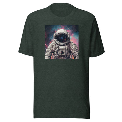 Galactic Astronaut Men's Graphic Tee Heather Forest