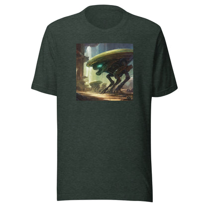 Interstellar Aggression Men's Sci-Fi Tee Heather Forest