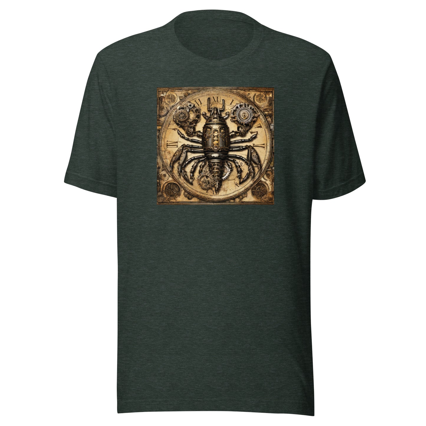 Mechanical Lobster Men's Steampunk T-Shirt Heather Forest