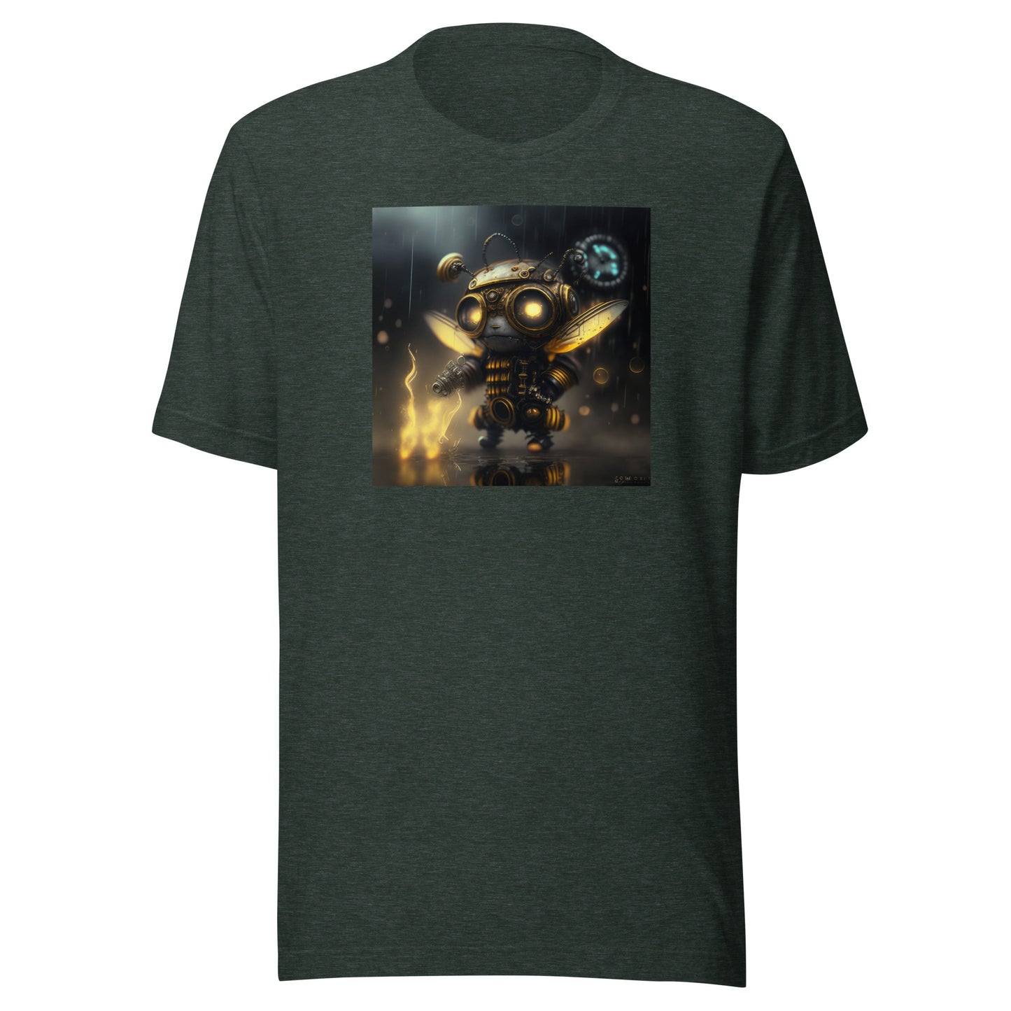 Bold Bee Men's Steampunk T-Shirt Heather Forest