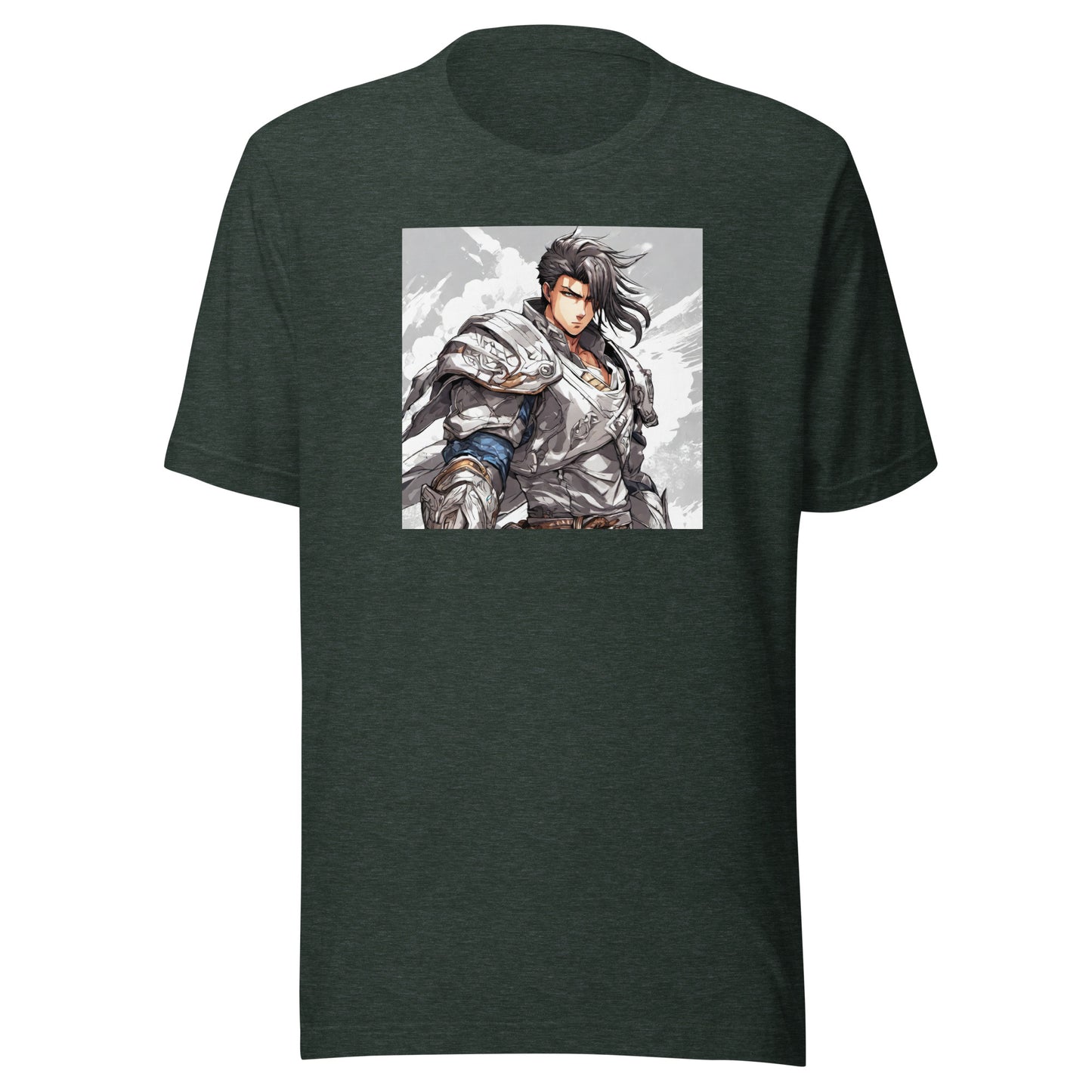 Valiant Warlord Men's Anime T-Shirt Heather Forest