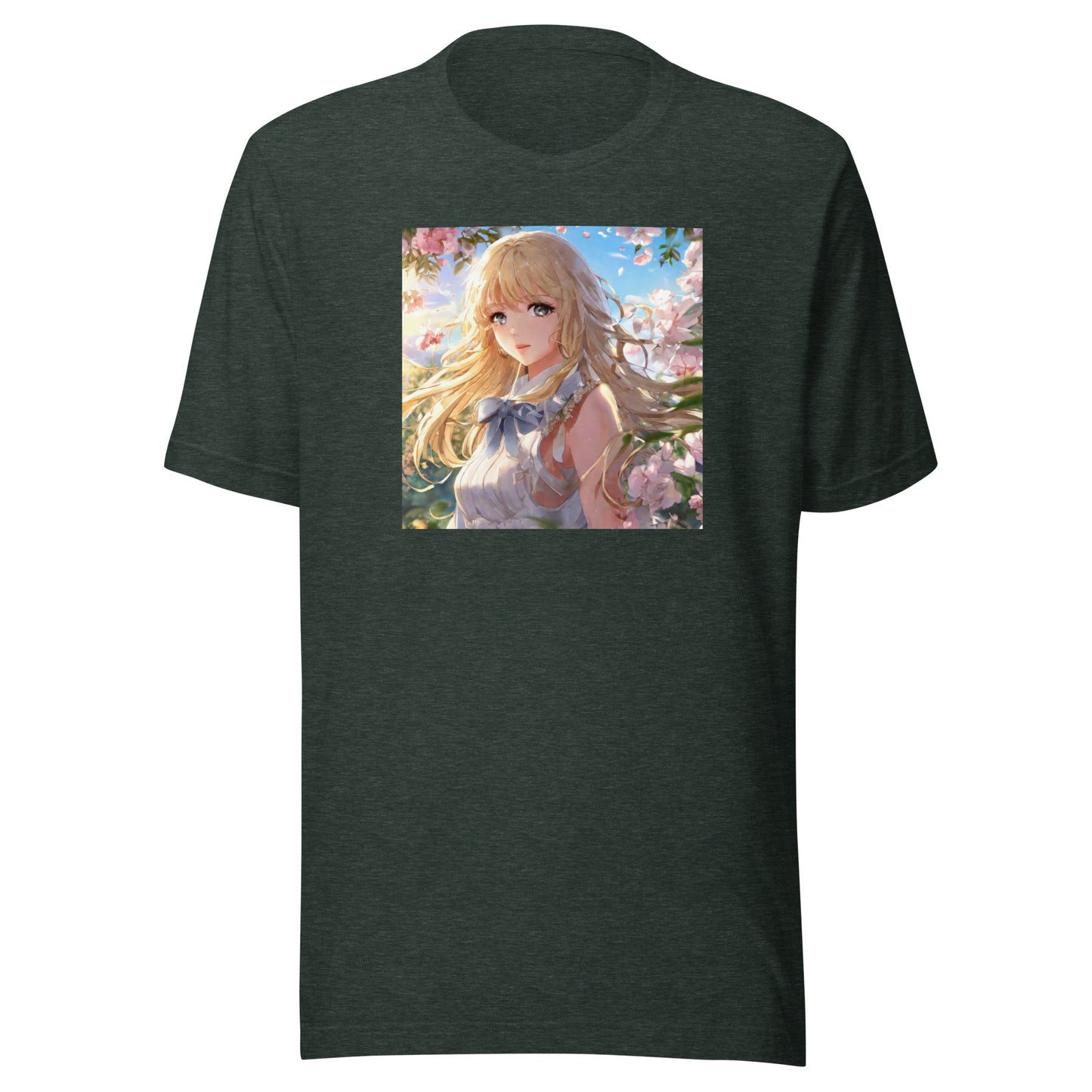 Timeless Beauty Men's Anime T-Shirt Heather Forest