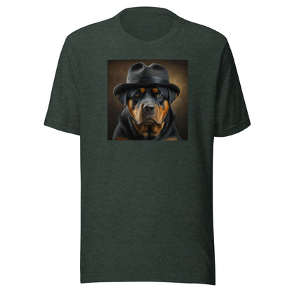 Rotty Boss Dog Men's Graphic Tee Heather Forest