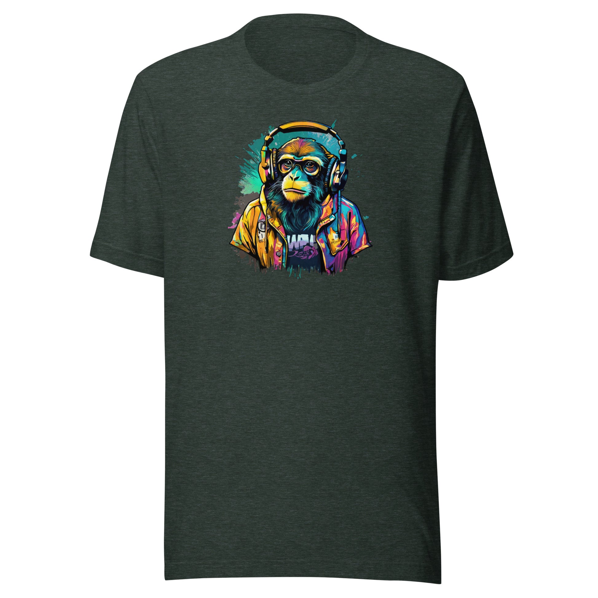 Monkey Music Men's T-Shirt Heather Forest