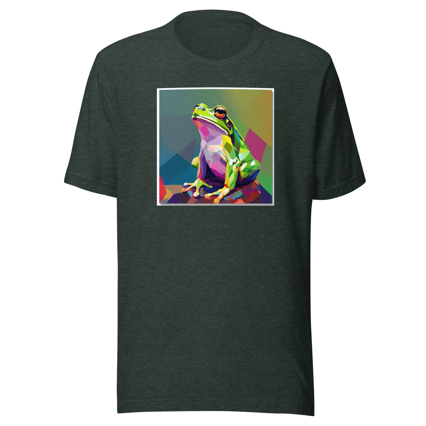 Geometric Frog Men's T-Shirt Heather Forest