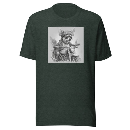 Tiny Speedster Chihuahua Men's T-Shirt Heather Forest